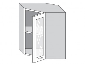 1.60.3у Шкаф настенный (h=720) угловой на 600мм со стекл. дверцей в Оханске - ohansk.magazin-mebel74.ru | фото