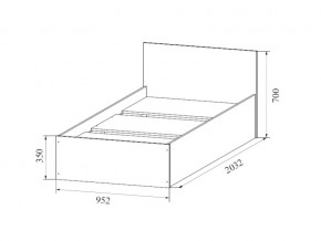 Кровать одинарная (Без матраца 0,9*2,0) в Оханске - ohansk.magazin-mebel74.ru | фото
