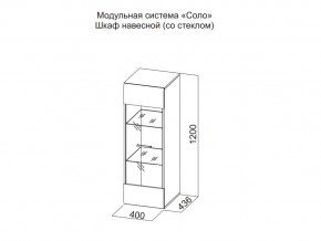 Шкаф навесной (со стеклом) в Оханске - ohansk.magazin-mebel74.ru | фото