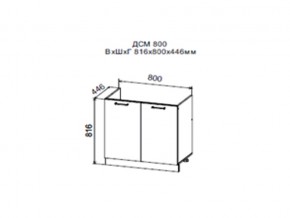 Шкаф нижний ДСМ800 под мойку в Оханске - ohansk.magazin-mebel74.ru | фото